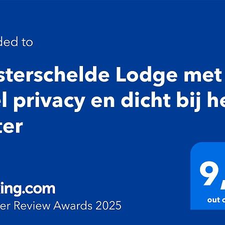 Oosterschelde Lodge Met Veel Privacy En Dicht Bij Het Water Scherpenisse Extérieur photo